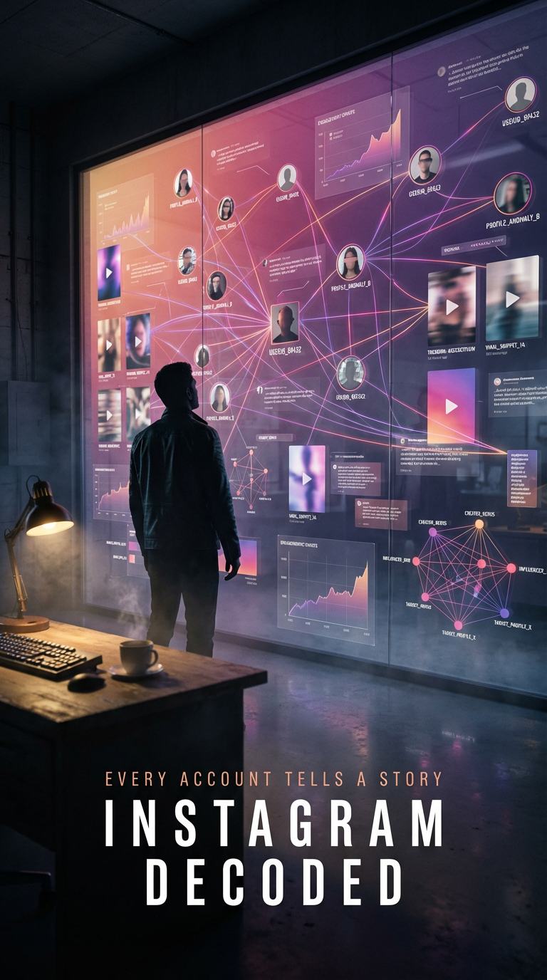 Profile analysis, feed and reel collection, comment scraping,