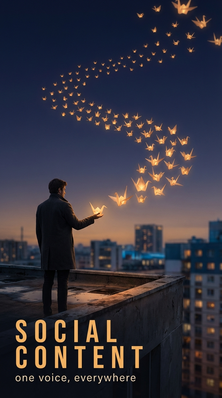 Platform native posts LinkedIn, Twitter/X, Instagram, TikTok that